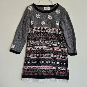 Hanna Andersson Knit Nordic Snowflake Dress, Size 4/100